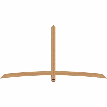 Ekena Millwork Bellingham Timber Gable Bracket, Western Red Cedar, 96"W x 48"H x 3 1/2"D x 3 1/2"F, 12/12 Pitch GBW096X48X0404BEL00SWR